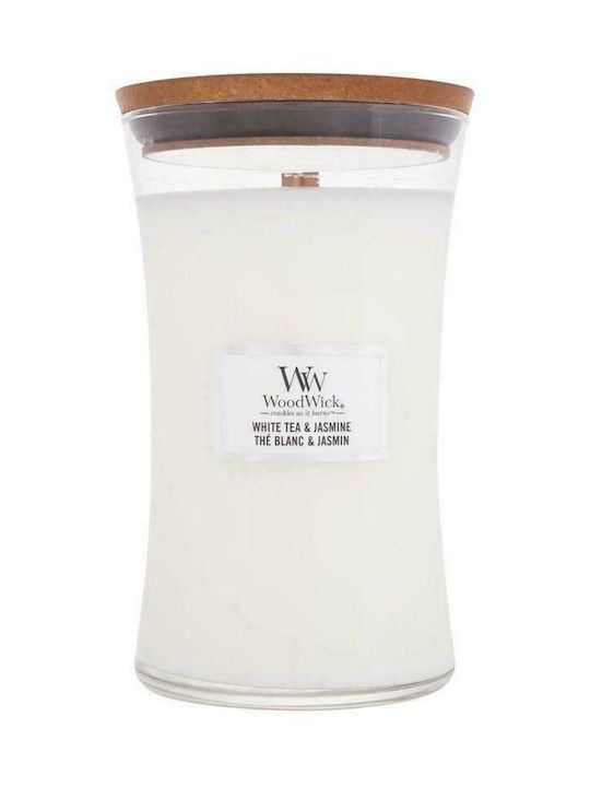 WoodWick Scented Candle Jar with Scent White Te...