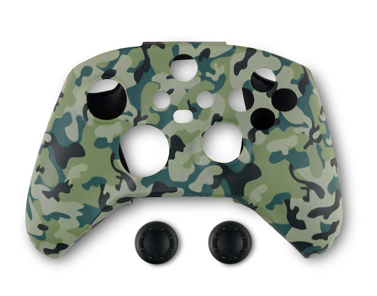 Spartan Gear Θήκη Σιλικόνης και Thumb Grips για Χειριστήριο Xbox Series Green Camo