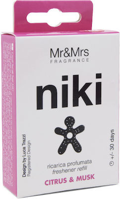 Mr & Mrs Fragrance Rezervă Aromatic Aerisire Mașină Niki Citrice și mosc 1buc