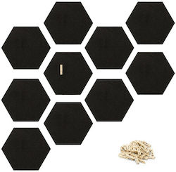 Navaris Pinnwand Kork Cork Pin Board Hexagonal 15x15cm