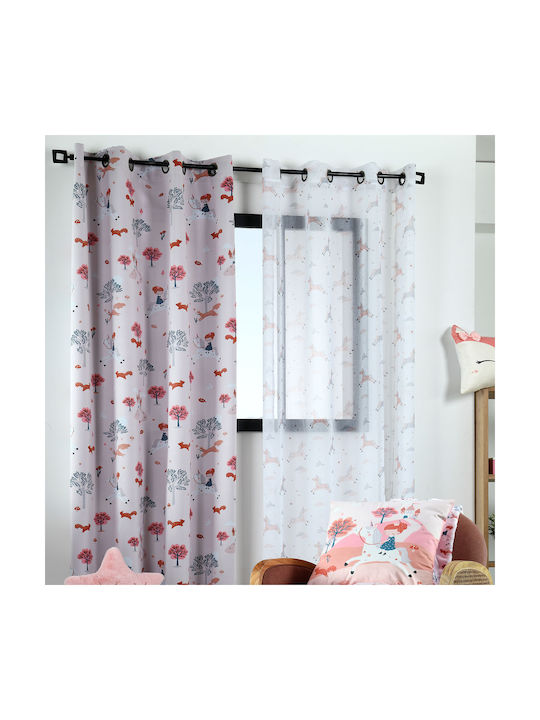 Kids Grommet Top Blackout Curtain Cyrielle Rose R6B993001 140x260cm