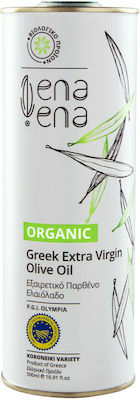 Ena Ena Extra Virgin Olive Oil Organic PGI Olympia 500ml in a Metallic Container