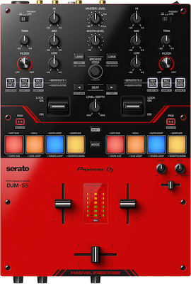 Pioneer DJM-S5 Gloss Red Ψηφιακός Μίκτης 2 Καναλιών