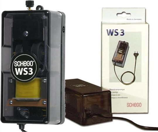 Schego Air Pump WS3 Pompa de aer pentru acvariu Cu o ieșire cu viteză maximă reglabilă a fluxului de aer 350lt/h