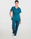 Ayo Nami Women's Petrol Blue Pants & Blouse Set Cotton and Polyester