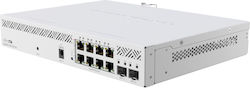 MikroTik CSS610-8P-2S+IN Gestionat L2 PoE+ Switch cu 8 Porturi Gigabit (1Gbps) Ethernet și 2 Porturi SFP