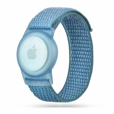 Tech-Protect Nylon For Kids Silicone Wrist case for AirTag Blue