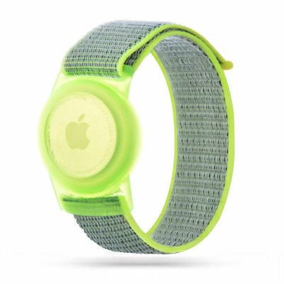 Tech-Protect Nylon For Kids Wrist case for AirTag Lime