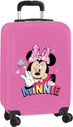 Safta Minnie Mouse Lucky Παιδική Βαλίτσα με ύψος 55cm σε Ροζ χρώμα