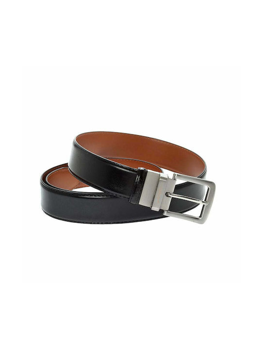 Lavor Men's Leather Double Sided Belt Black