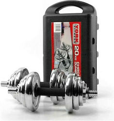York Fitness 01618 Αλτήρες Σετ 2x 10kg σε Βαλιτσάκι