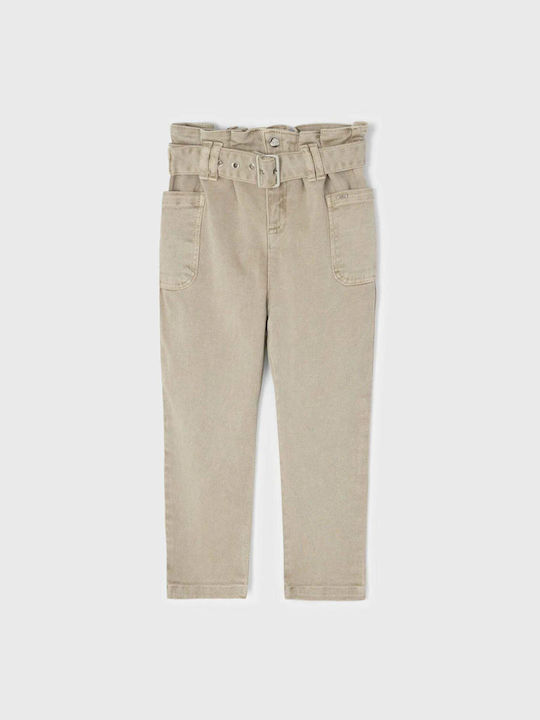 Mayoral Kids' Jeans Trousers Beige