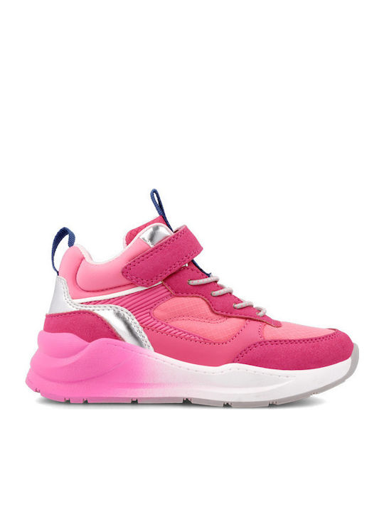 Garvalin Παιδικά Sneakers High με Σκρατς Φούξια