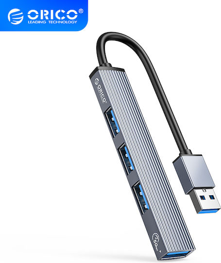 Orico Hub 3 Porturi USB 3.0 cu Conectare USB-A Gri
