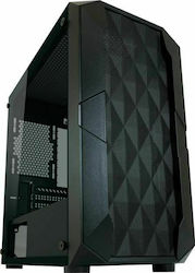 LC-Power Gaming 712MB - Polynom_X Micro Tower Κουτί Υπολογιστή με Πλαϊνό Παράθυρο Μαύρο