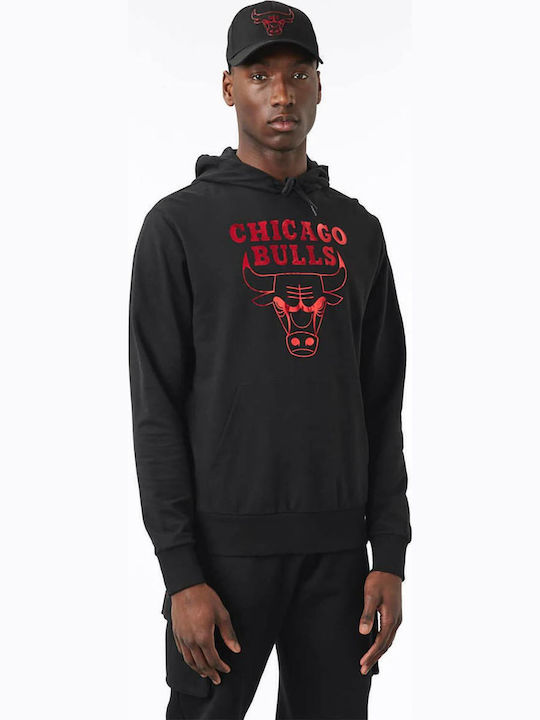 Chicago Bulls NBA Φούτερ με Κουκούλα Μαύρο