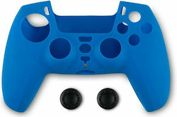 Spartan Gear Carcasă din silicon και Thumb Grips pentru Controller PS5 Albastru