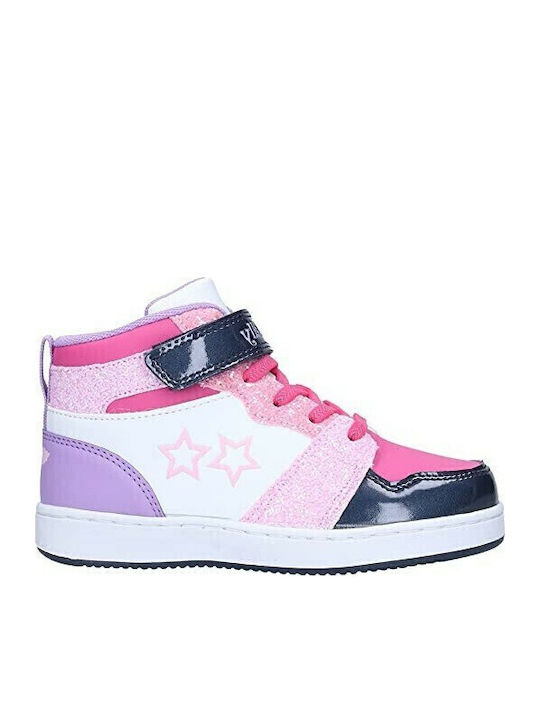 Anna Παιδικά Sneakers High με Σκρατς Ροζ