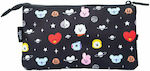 Grupo Erik Pencil Case with 3 Compartments Black