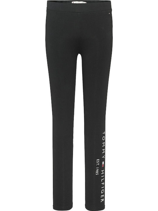 Kinder Leggings Lang Schwarz Essential