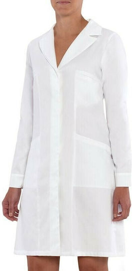 Giblor's Marzia Women's White Medical Dressing Gown Cotton and Polyester