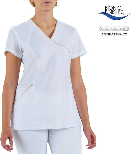 Giblor's Afrodite Women's White Medical Blouse