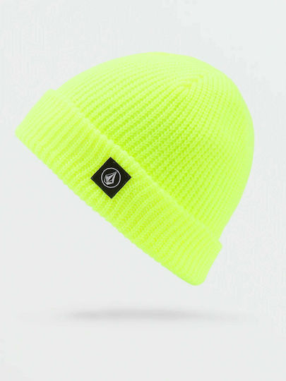Full Stone Beanie Ανδρικός Σκούφος με Rib Πλέξη σε Κίτρινο χρώμα