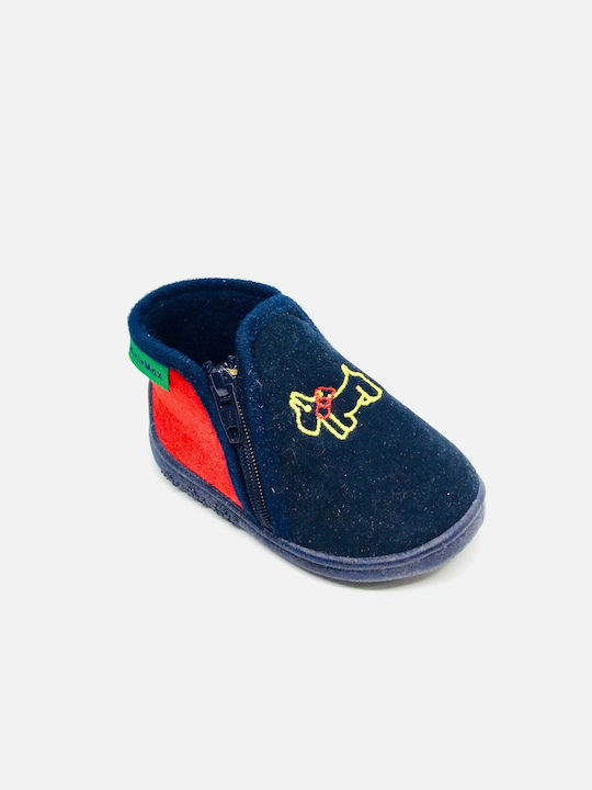 Mini Max Anatomic Kids Slipper Ankle Boot Blue