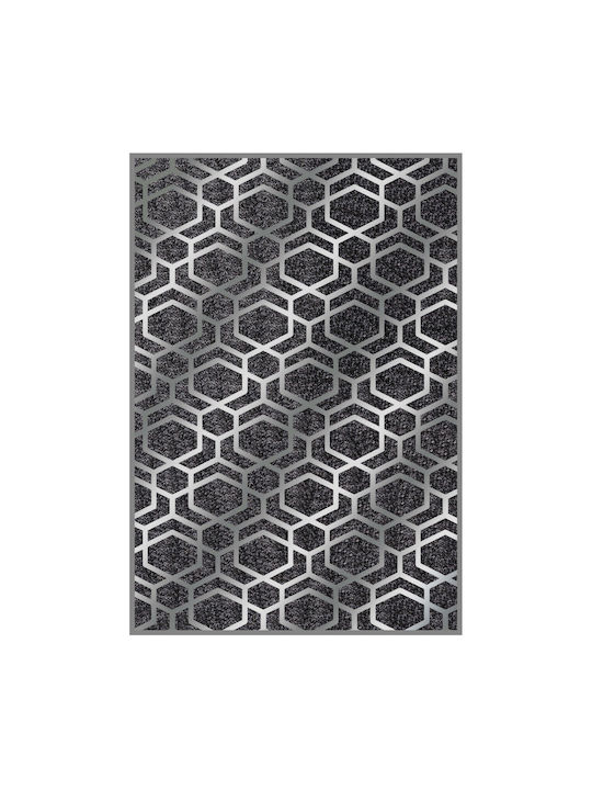 HomeMarkt Josiane Rug Rectangular with Fringes Black