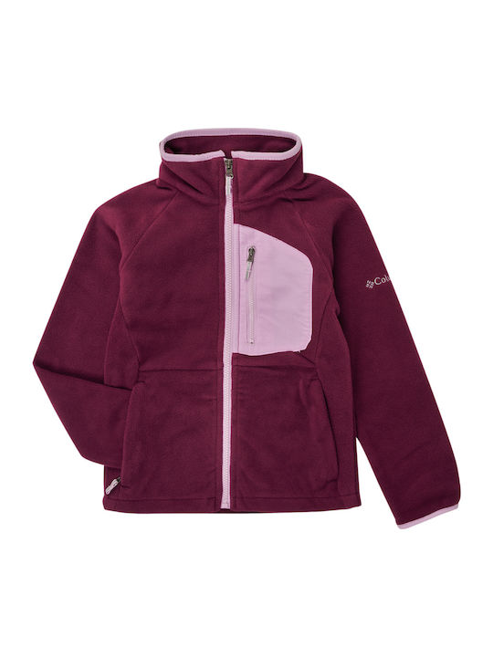 Columbia Kids Sweatshirt Cardigan Fleece Purple...