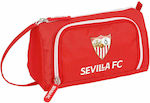 Fabric Red Pencil Case Sevilla Fútbol Club with 1 Compartment 32pcs