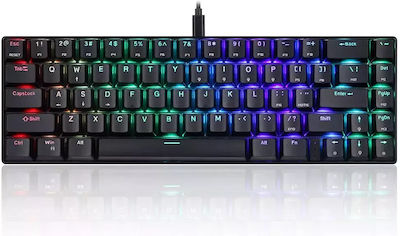 Motospeed CK67 Gaming Μηχανικό Πληκτρολόγιο 65% με Outemu Blue διακόπτες και RGB φωτισμό (Ελληνικό)