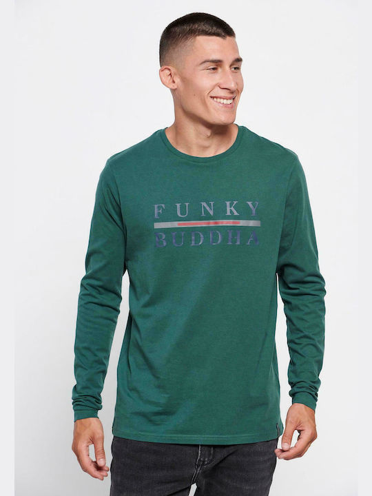 Funky Buddha Ανδρική Μπλούζα Μακρυμάνικη Moss Green