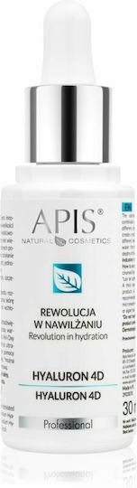 Apis Natural Cosmetics Revolution In Hydration Hyaluron 4D Serum Προσώπου με Υαλουρονικό Οξύ για Λάμψη 30ml