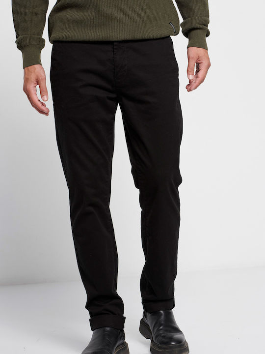 Hose Chino Elastisch Schwarz