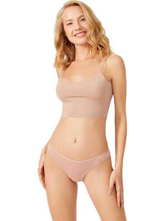 CottonHill Βαμβακερό Γυναικείο String Μπεζ