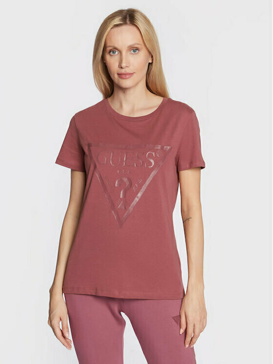 Guess Adele Γυναικείο Αθλητικό T-shirt Dusty Pink