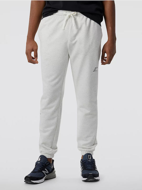 Pantaloni de trening cu Elastic Alb