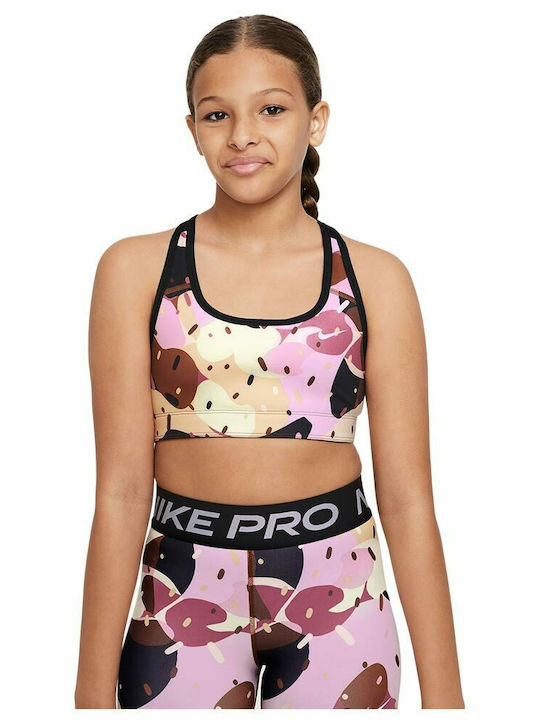 Nike Swoosh Kids' Bralette Dri-Fit Multicolour