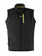 Kapriol Slick Men's Safety Vest with Fleece Lining Black