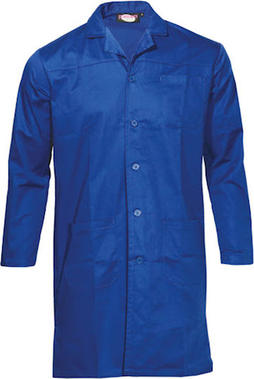 Fageo Ιατρική Ρόμπα Unisex από Βαμβάκι και Πολυεστέρα Navy Μπλε