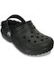 Crocs Ανατομικές Παιδικές Παντόφλες Μαύρες Classic Lined