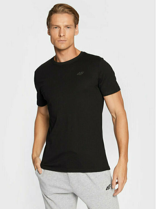 4F Men's T-Shirt Monochrome Black