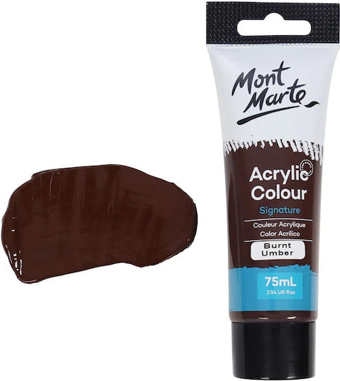 Mont Marte Signature Acrylic Colour Acrylic Paint Set 27 Burnt Umber 75ml 1pcs