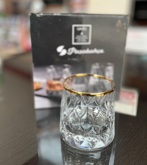 Pasabahce Leafy Σετ Ποτήρια Ουίσκι / Κοκτέιλ Γυάλινα 300ml 4τμχ