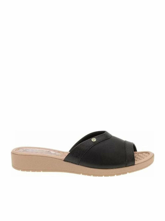 Flache Sandalen für Damen Anatomisch in Schwarz Farbe
