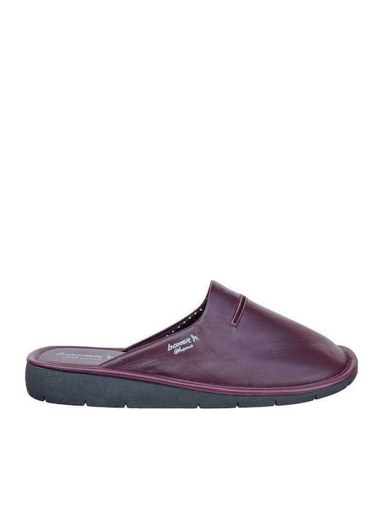 Papuci bărbați iarna Burgundy