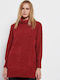 Funky Buddha Women's Long Sleeve Sweater Turtleneck Bloodstone