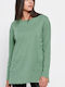 Funky Buddha FBL006-10307 Women's Long Sleeve Sport Blouse Sage FBL006-103-07-SAGE