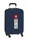 Safta Munich Storm Cabin Hard Suitcase Blue with 4 Wheels Height 55cm